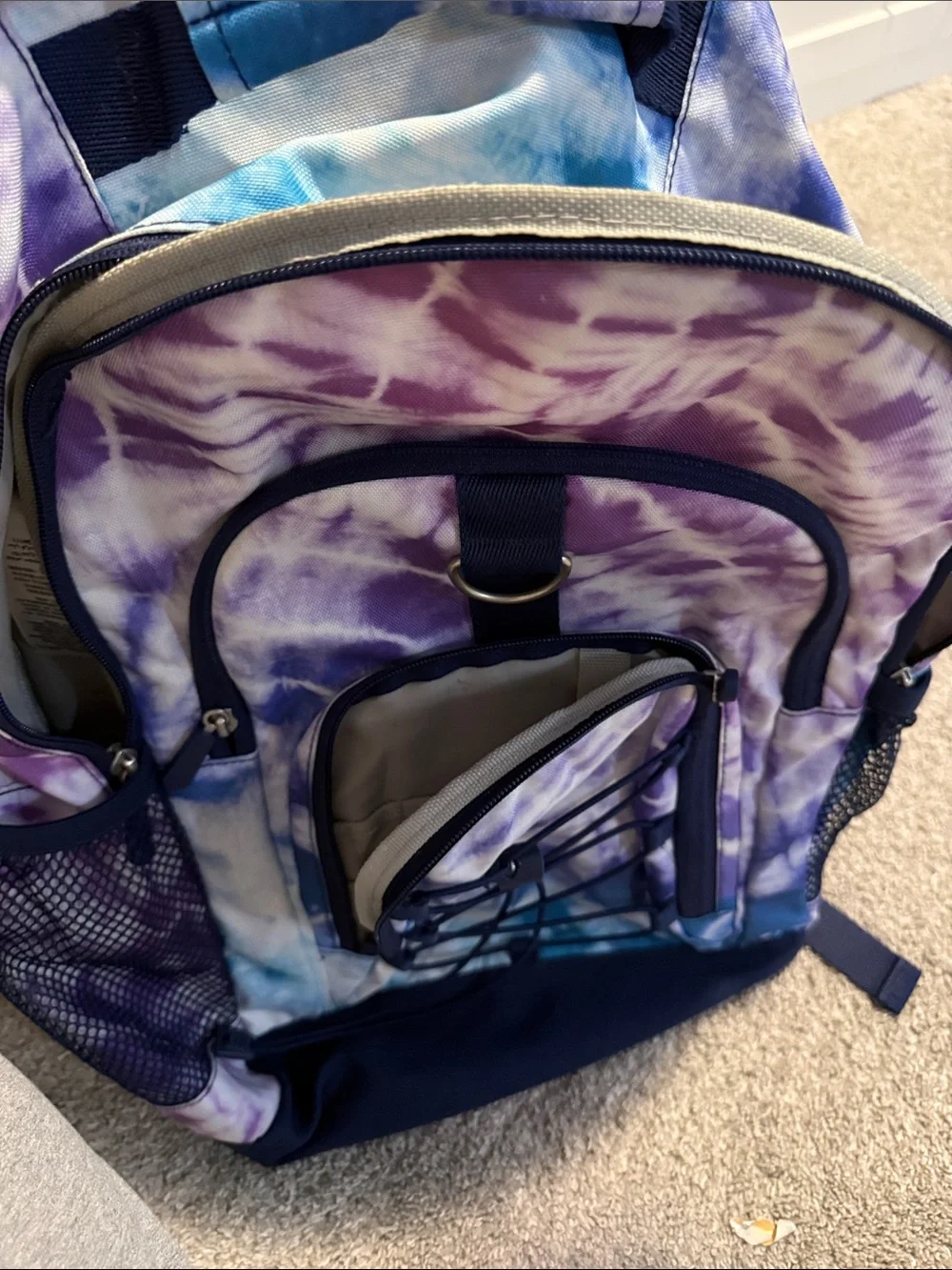 Pottery Barn Teen Tie-Dye Purple and Blue Backpack